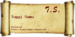 Tugyi Samu névjegykártya